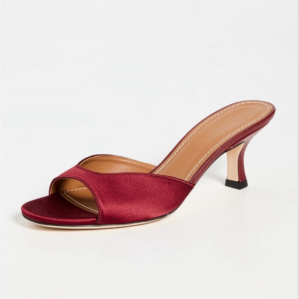 NWT STAUD Brigitte Satin Mules